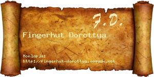 Fingerhut Dorottya névjegykártya