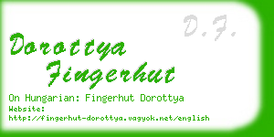 dorottya fingerhut business card